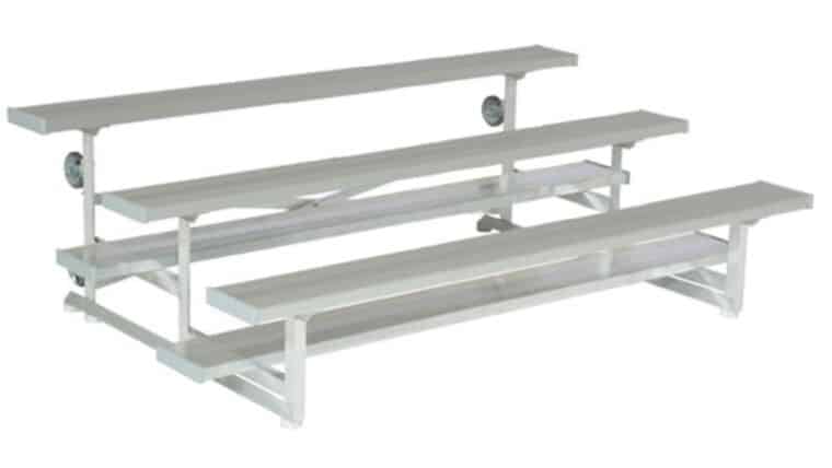 2 Row Tip N Roll Portable Aluminum Bleacher (Seats 28) 21' | Rental