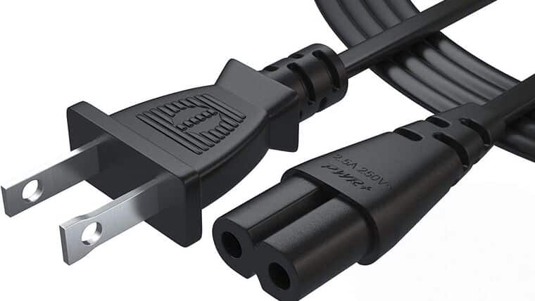 Power Cable | Black | 6′ (2 Prong) Rental | Rental Power Cable | Black | 6′ (2 Prong) Rental | Rental