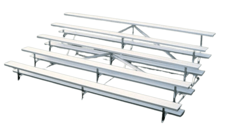 5 Row Portable Aluminum Bleacher (Seats 90*) - 27' | Rental