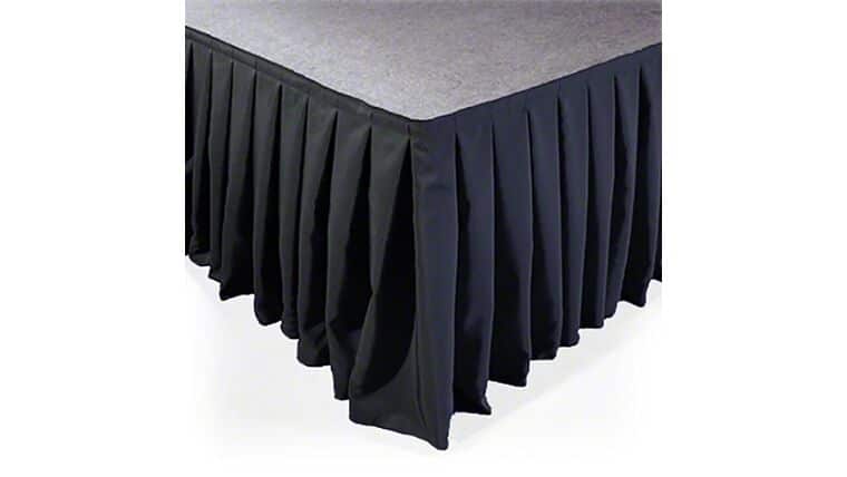 32″H x 8’L Stage Skirt – Black | Rental 32″H x 8’L Stage Skirt – Black | Rental
