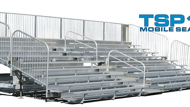 10 Row - TSP10-180 Mobile Grandstand Bleacher Trailer (Seats 156*) | Rental