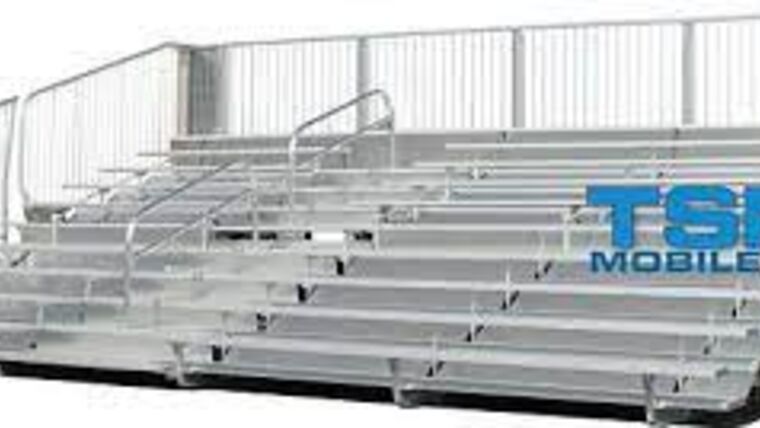 10 Row Mobile Grandstands Bleacher Trailer (Seats 300*) | Rental