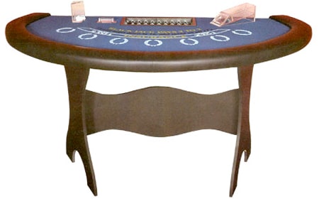 Part – Blackjack – 6′ Casino Game Table Top Only  – Black | Used – Purchase