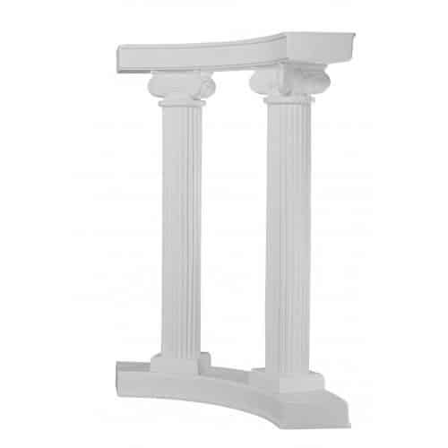 84″ Capital Colonnade Column With Valance – White | Rental