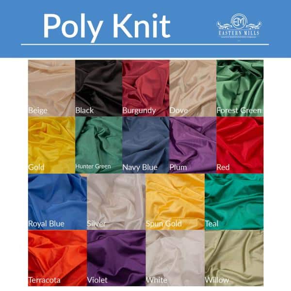 10ft Poly Knit Cloth Drape Panel w/ Sewn Rod Pocket (IFR) by Eastern Mills | Rental