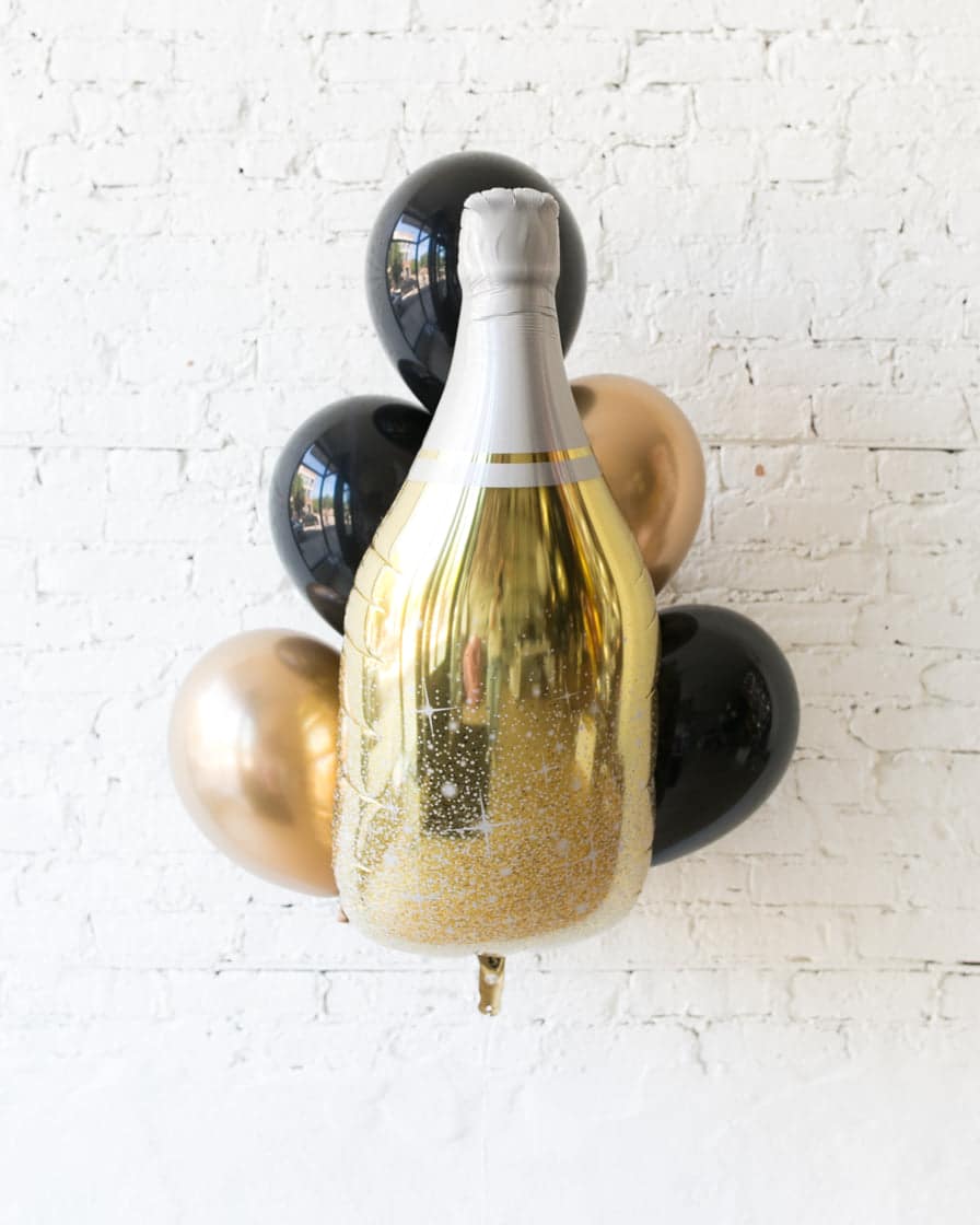 Couture - Champagne Foil and 11in Balloons - bouquet of 7 | Purchase
