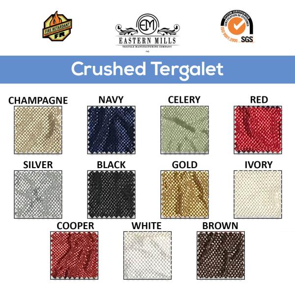 *FR* Extra Wide Crushed Taffeta "Tergalet" by the Yard - 9ft Wide - Choice Colors | Rental