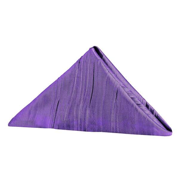 Accordion Crushed Taffeta Napkin - 20"x20" - Purple | Rental