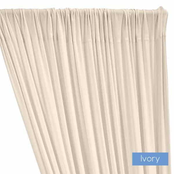 ITY Stretch Drape w/ Sewn Rod Pocket - Ivory | Rental