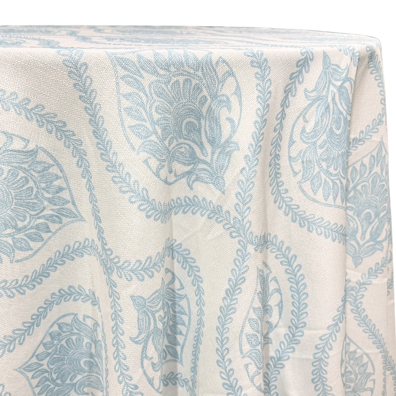 Mayfair (Slub Print) Table Linen in Lt Blue | Rental