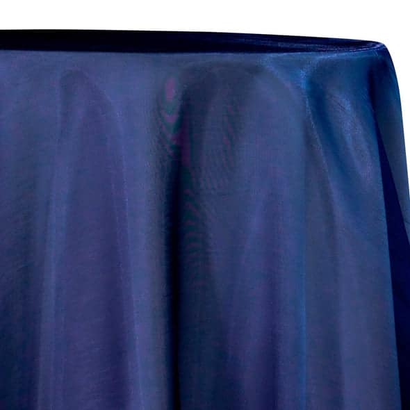 Crystal Organza Table Linen in Navy 495 | Rental
