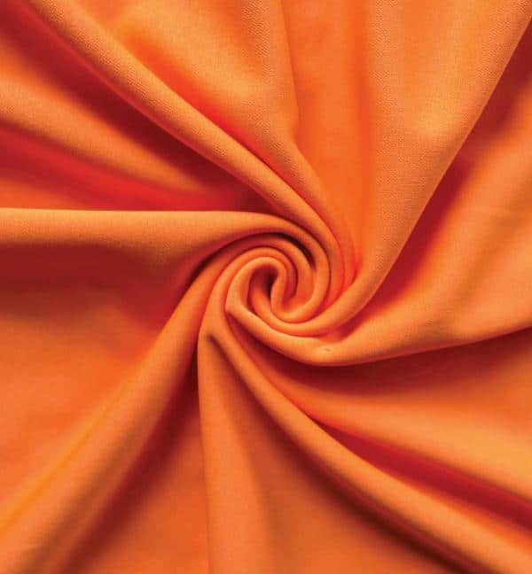 *IFR* Poly Stretch / Scuba Cloth Drape Panel w/ Sewn Rod Pocket (IFR) - Orange | Rental