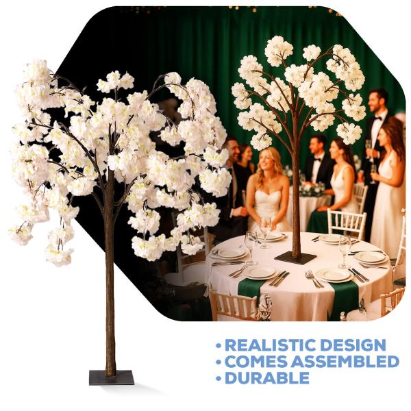 4.3ft Artificial Drooping Hydrangea Bloom Tabletop Centerpiece Tree — Blush / Light Pink / Pink | ModTree™ Collection | Rental 4.3ft Artificial Drooping Hydrangea Bloom Tabletop Centerpiece Tree — Blush / Light Pink / Pink | ModTree™ Collection | Rental