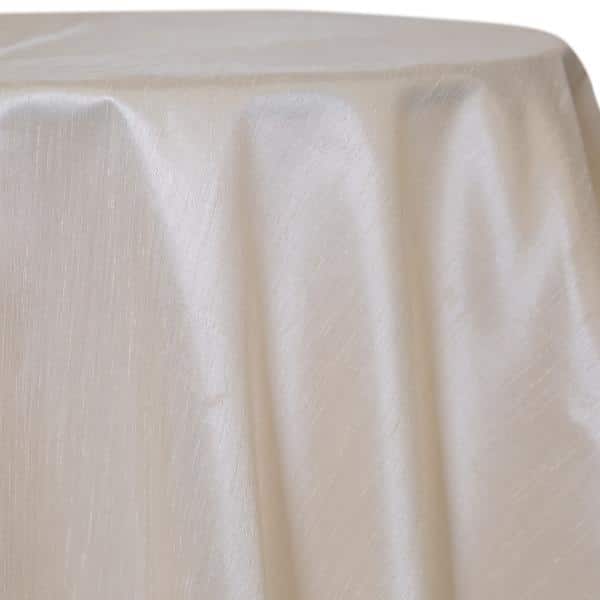 Cream - Shantung Satin “Capri” Tablecloth - Many Size Options | Rental