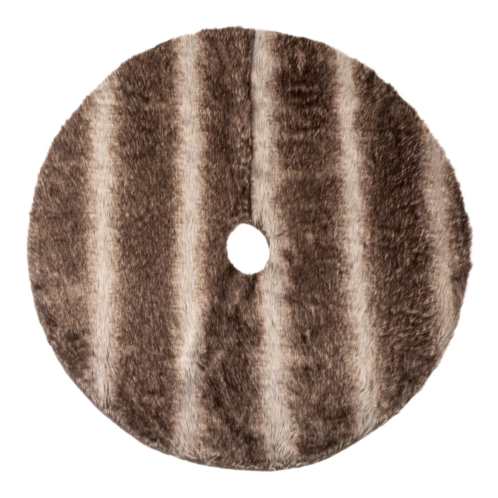 Faux Fur Tree Skirt 60″ Round – Brown | Rental Faux Fur Tree Skirt 60″ Round – Brown | Rental